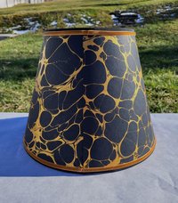 Black Gold Marbled Paper Lampshade