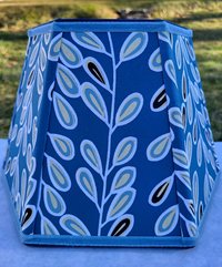 Paper Lampshade Teal Blue Black White