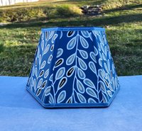 Paper Lampshade Teal Blue Black White