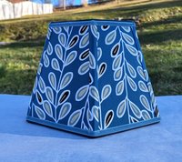 Paper Lampshade Teal Blue Black White