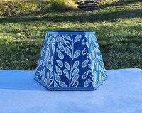Paper Lampshade Teal Blue Black White