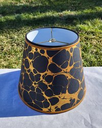 Black Gold Marbled Paper Lampshade