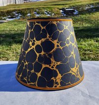 Black Gold Marbled Paper Lampshade
