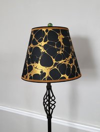 Black Gold Marbled Paper Lampshade