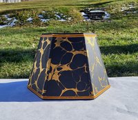 Black Gold Marbled Paper Lampshade