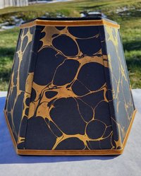 Black Gold Marbled Paper Lampshade