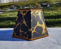 Black Gold Marbled Paper Lampshade