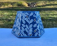 Paper Lampshade Teal Blue Black White