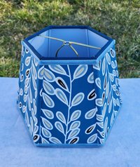 Paper Lampshade Teal Blue Black White