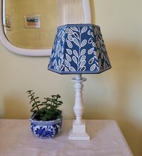 Paper Lampshade Teal Blue Black White