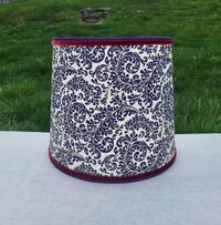 Purple Gold Lampshade, Red Trim Clip On Lamp Shade Italian Florentine Paper