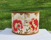 Floral Lampshade Linen Drum Lamp Shade