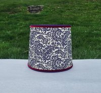 Purple Gold Lampshade, Red Trim Clip On Lamp Shade Italian Florentine Paper