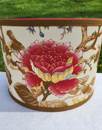 Floral Lampshade Linen Drum Lamp Shade