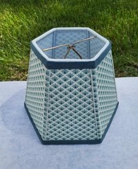 Mint Green Table Lamp Shade Clip On Hexagon