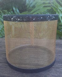 Wire Mesh Candle Holder, Luminary, Glitter Trim