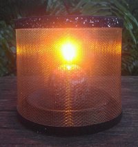 Wire Mesh Candle Holder, Luminary, Glitter Trim