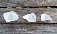 Frosted Lamp Finial, White Sea Glass