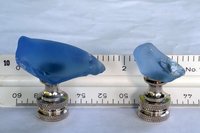 Blue Glass Rock Lamp Finial