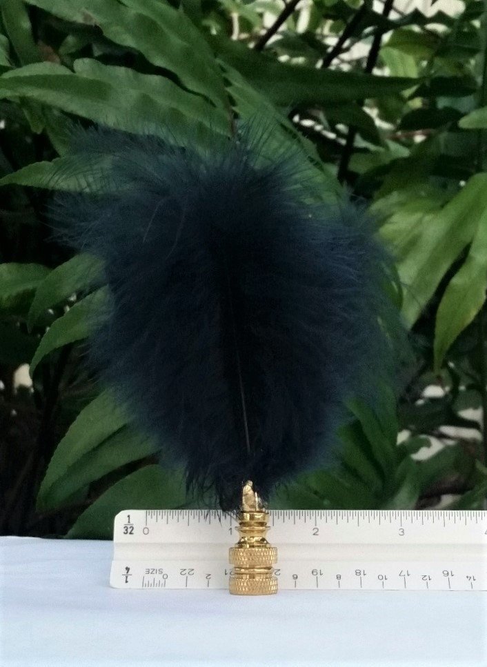 Blue Feather Lamp Finial