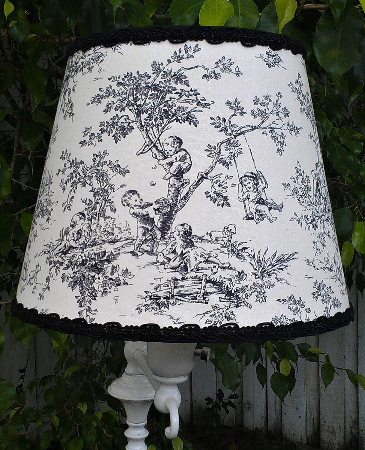 Euro Fitter Black and White Toile Lampshade