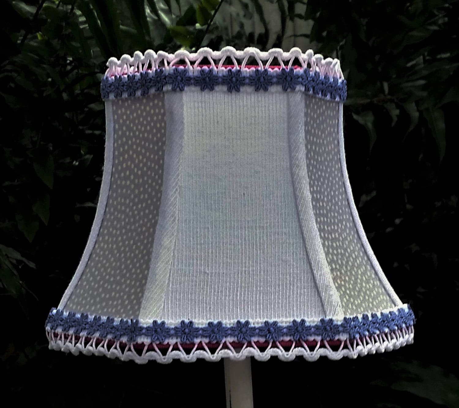 Lavender Lampshade, Hex Bell Clip On Lamp Shade