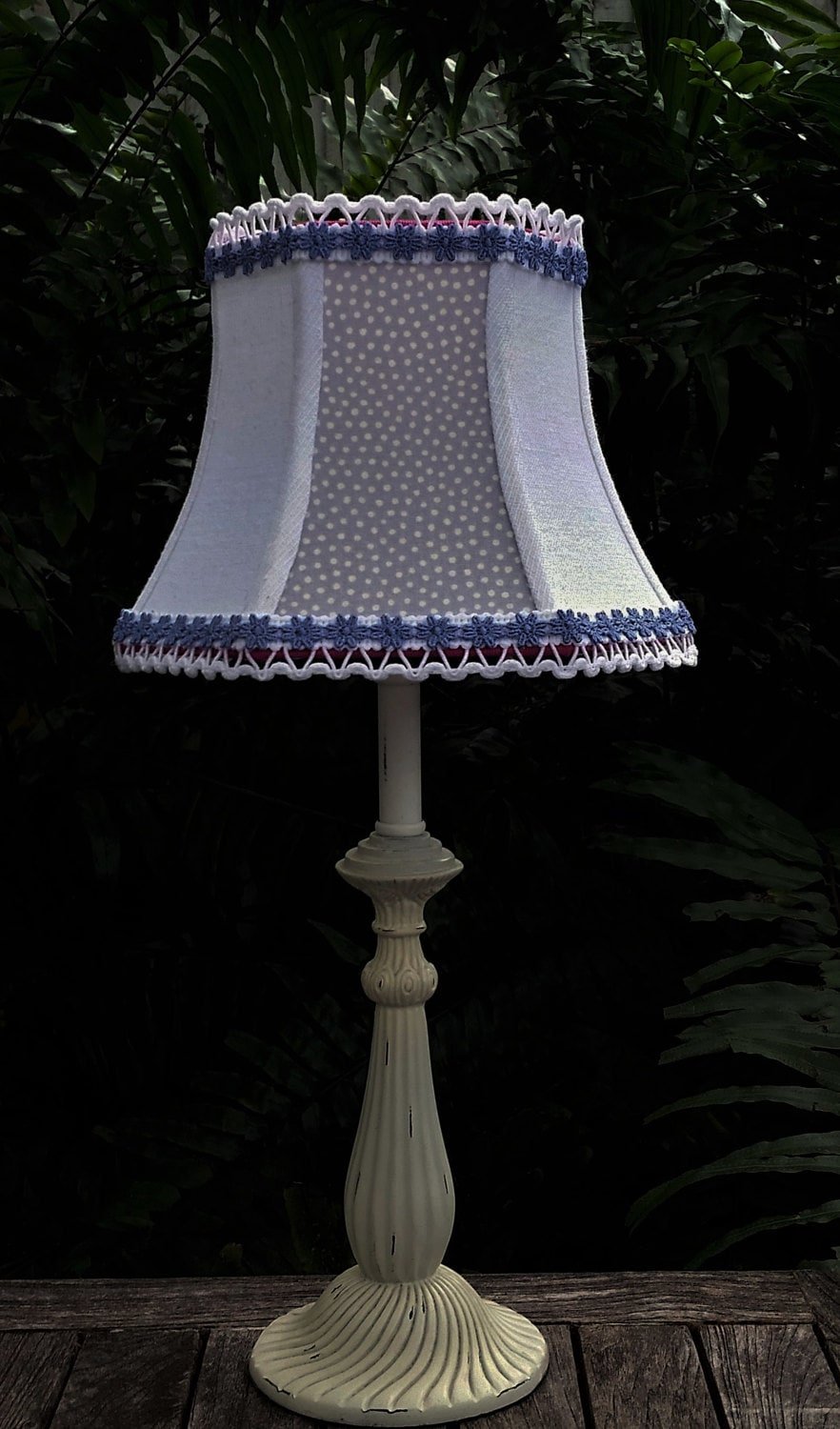 Lavender Lampshade, Hex Bell Clip On Lamp Shade