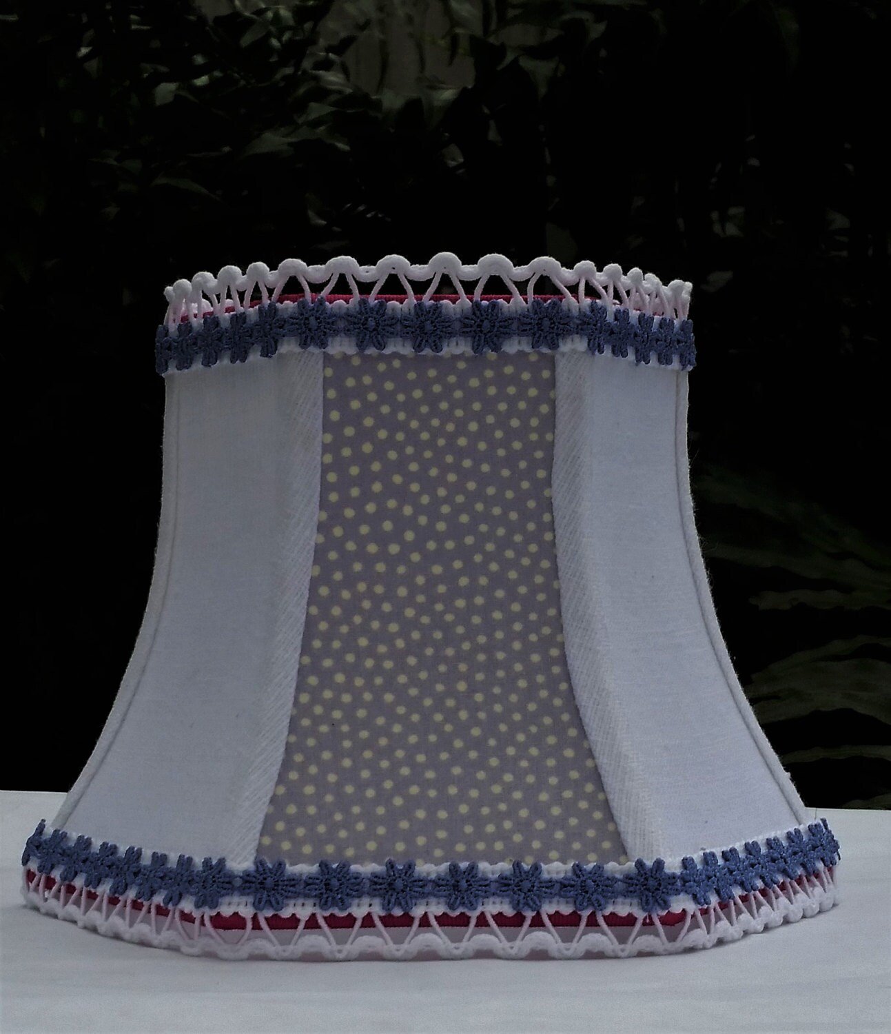 Lavender Lampshade, Hex Bell Clip On Lamp Shade