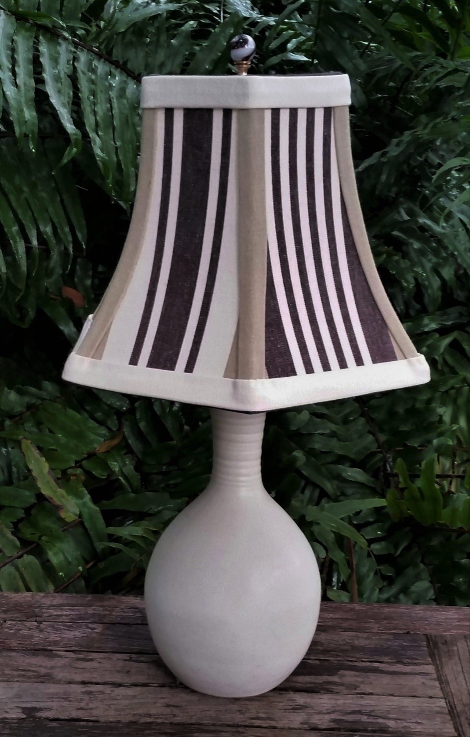 Preppy Brown Hex Bell Lampshade, Lamp Shade