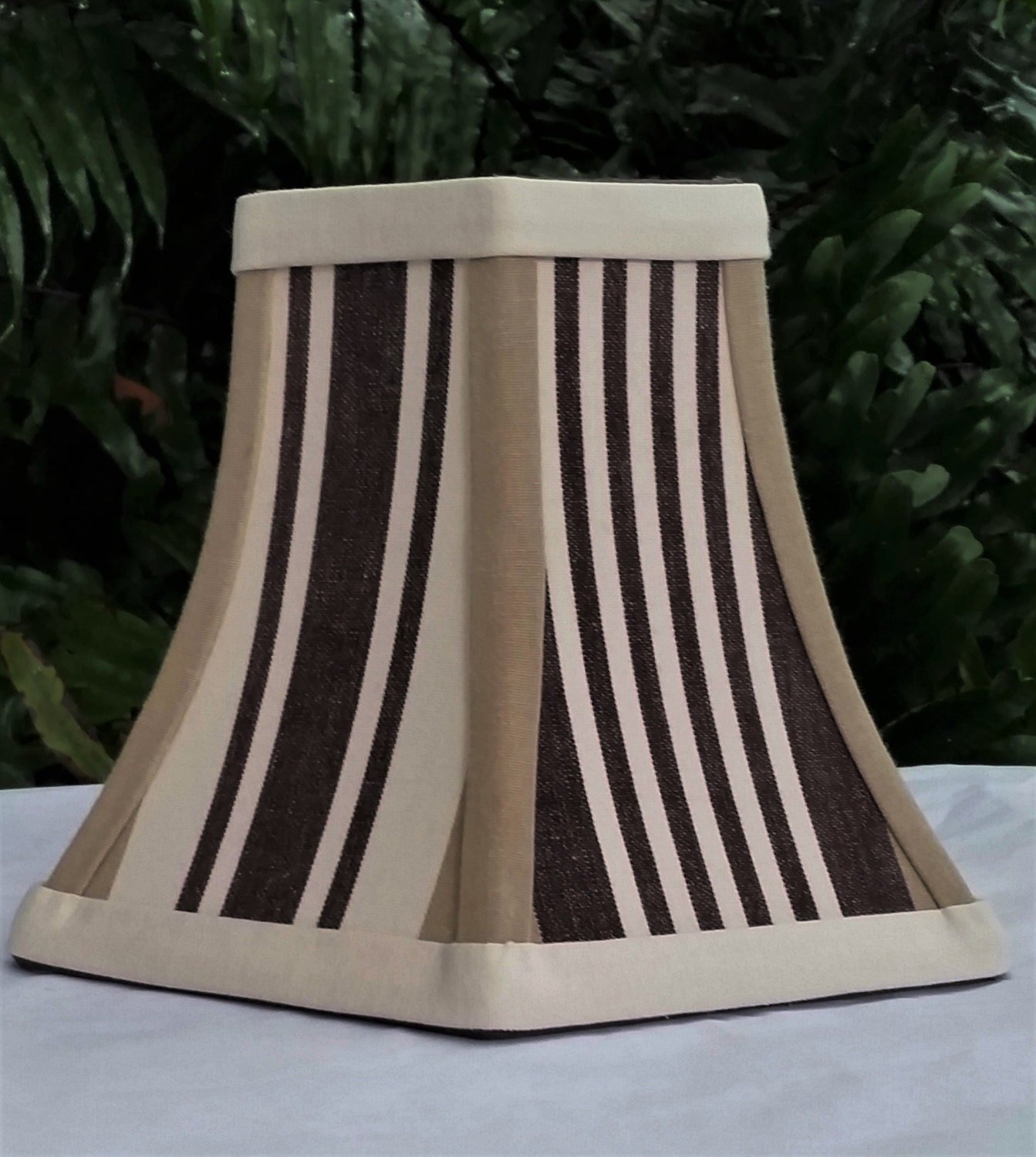 Preppy Brown Hex Bell Lampshade, Lamp Shade