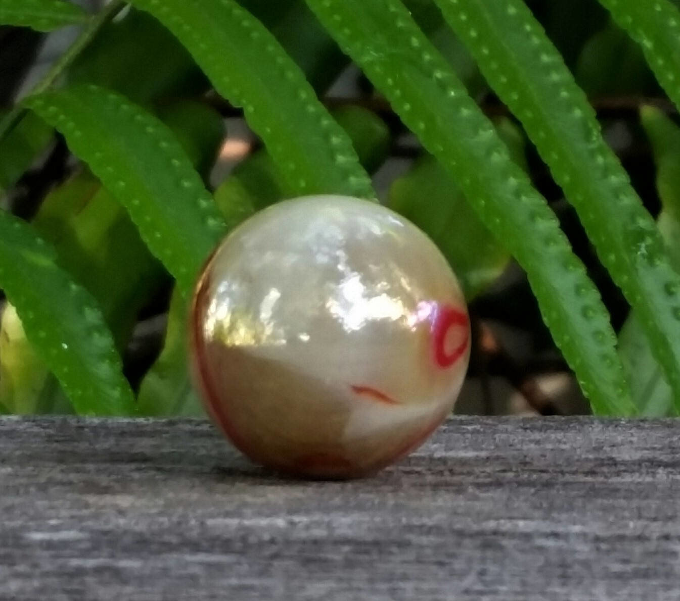 Lamp Finial, Beige Orange