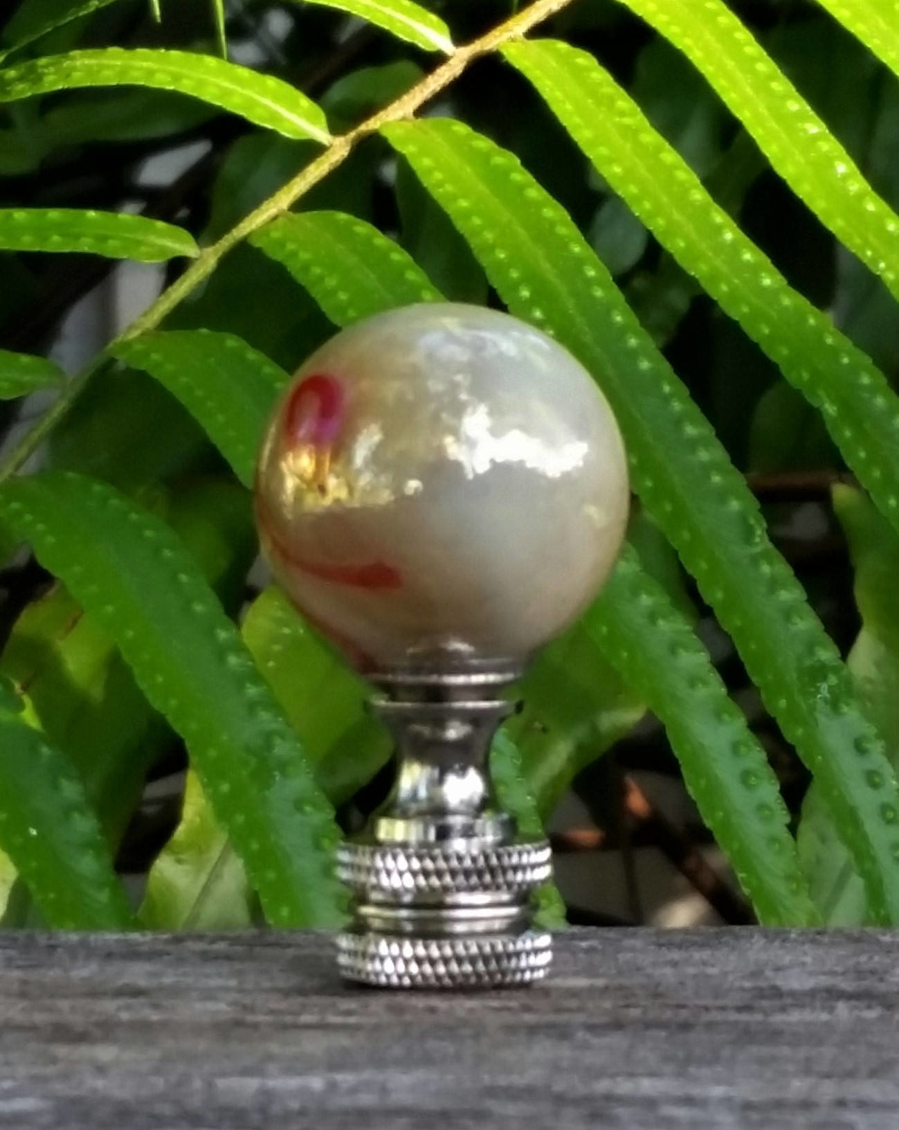Lamp Finial, Beige Orange