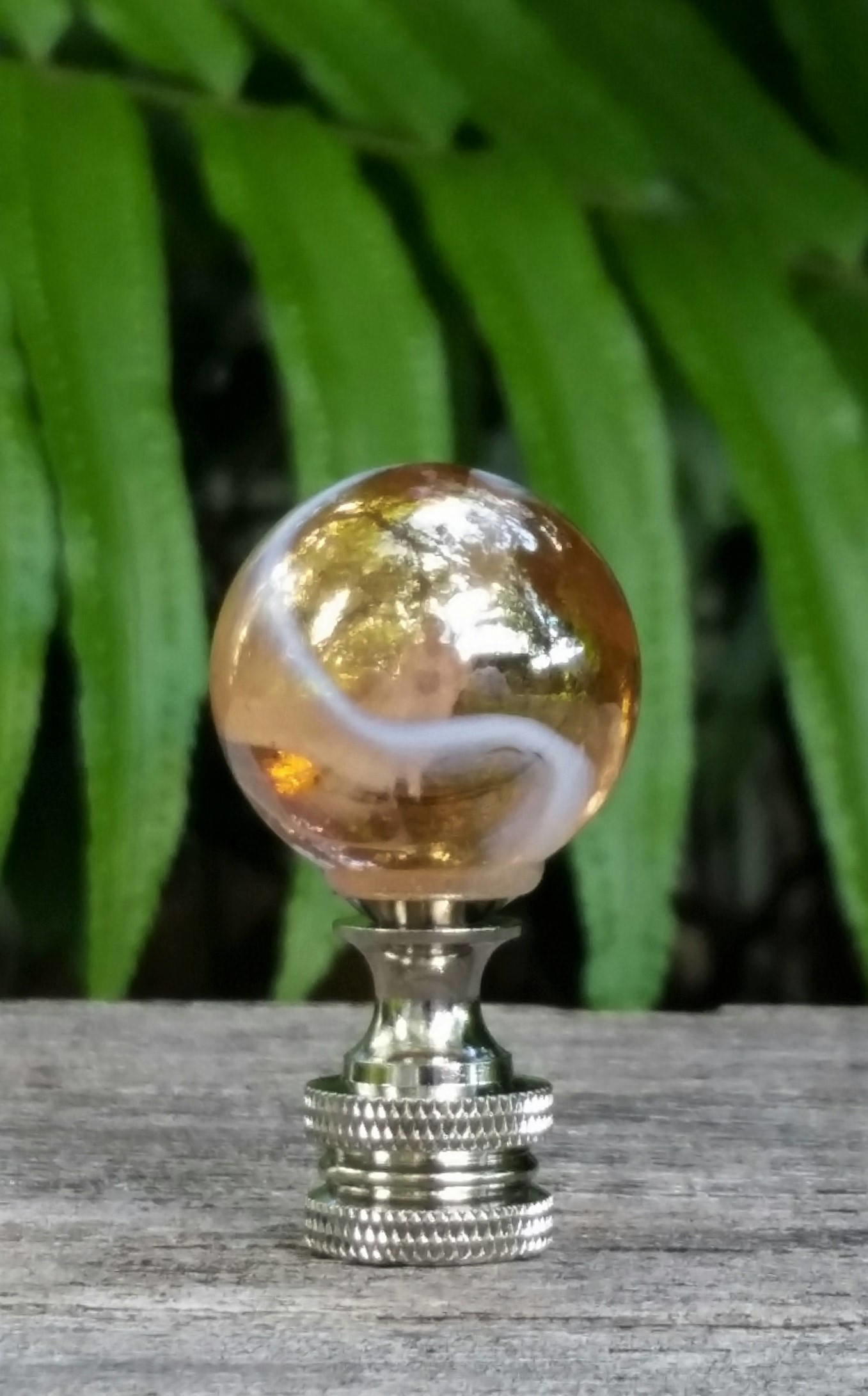 Peach Lamp Finial, Apricot