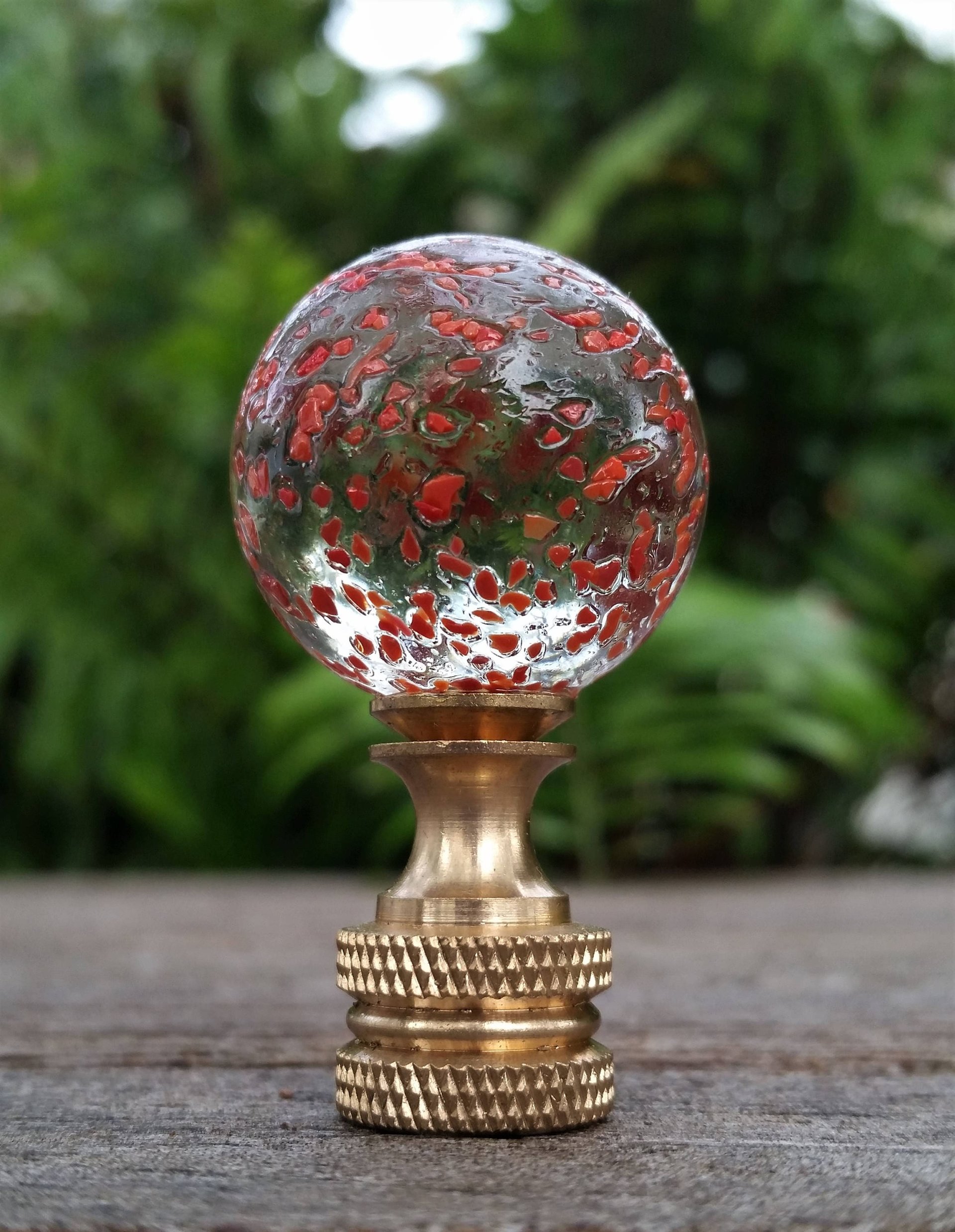 Lamp Finial, Red Yellow or Blue