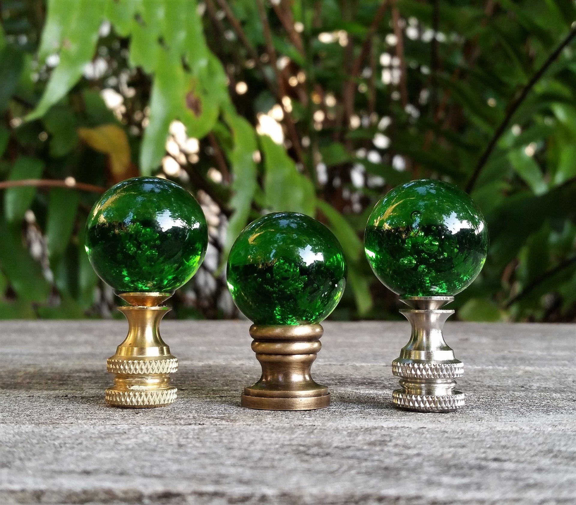 Small Green Lamp Finial