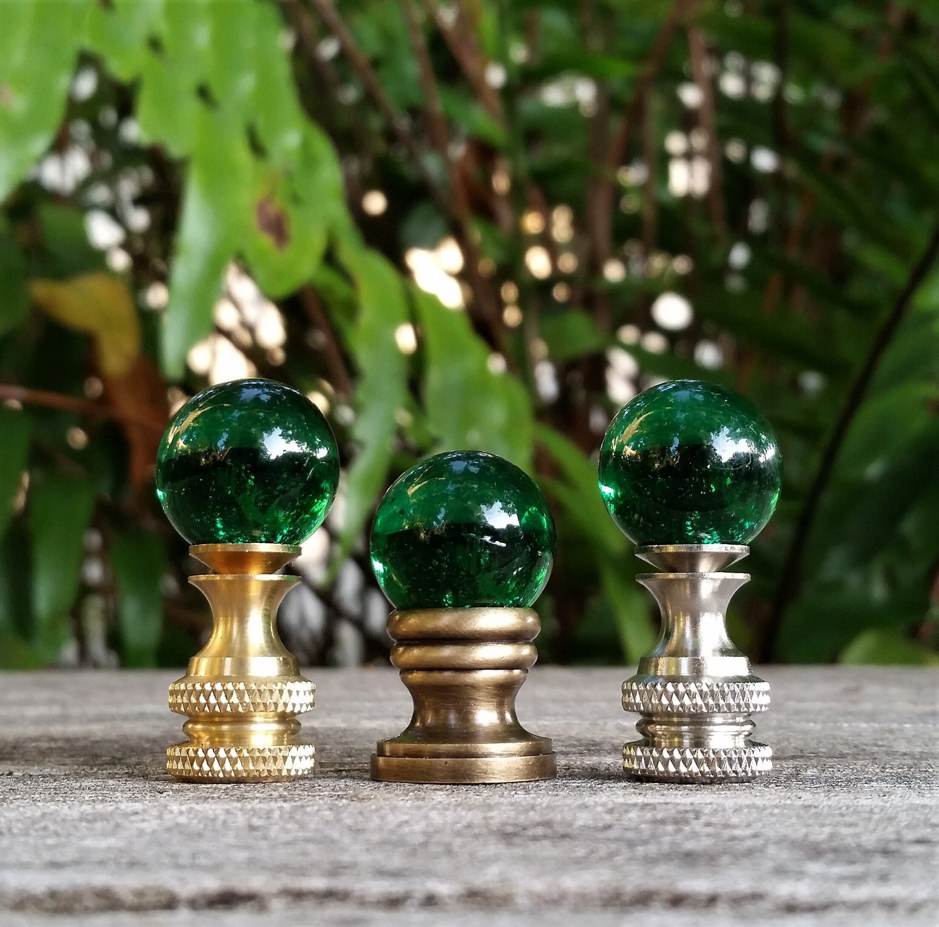 Small Green Lamp Finial