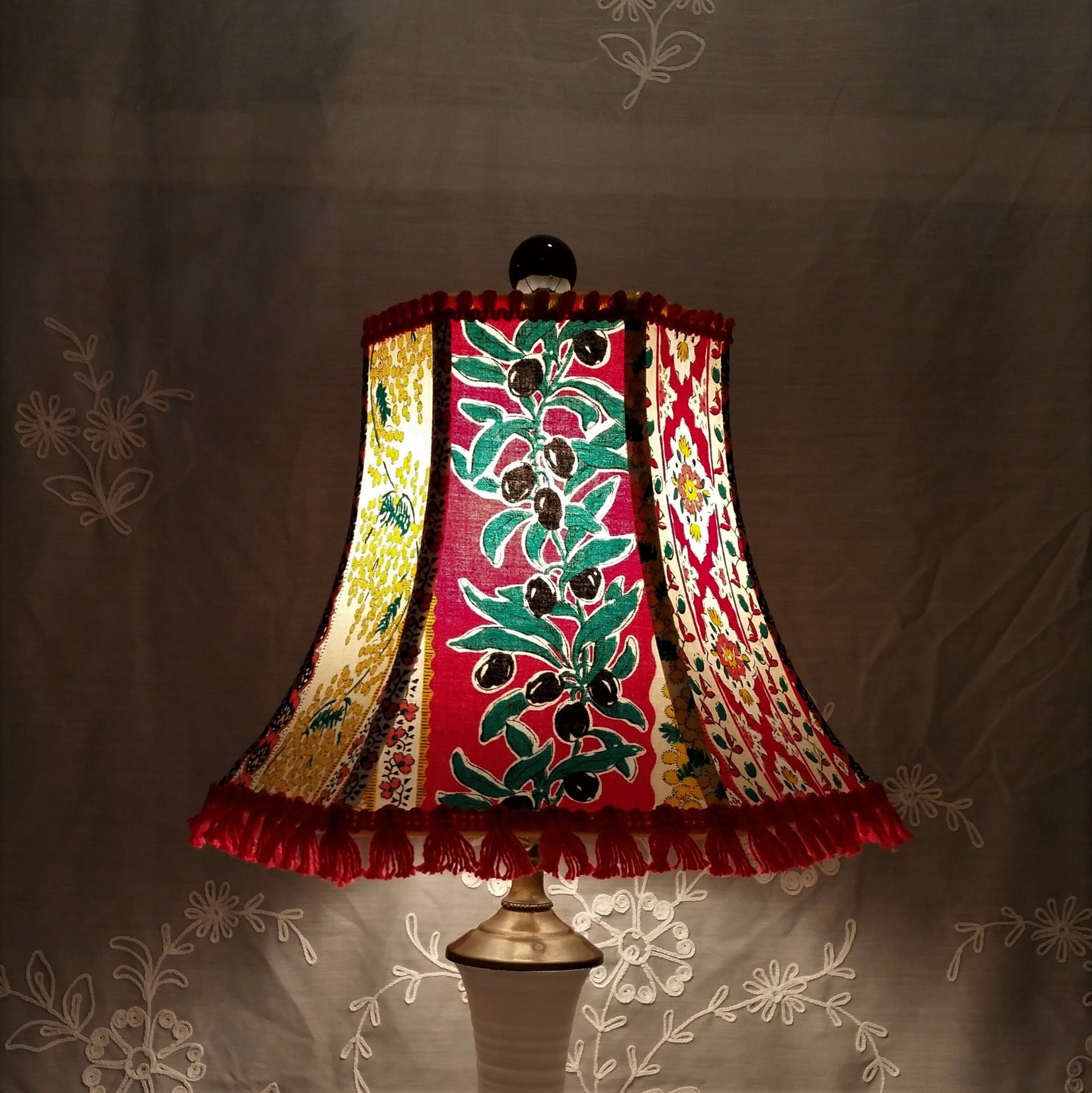 Floral Lampshade, French Country Pierre Deux Style