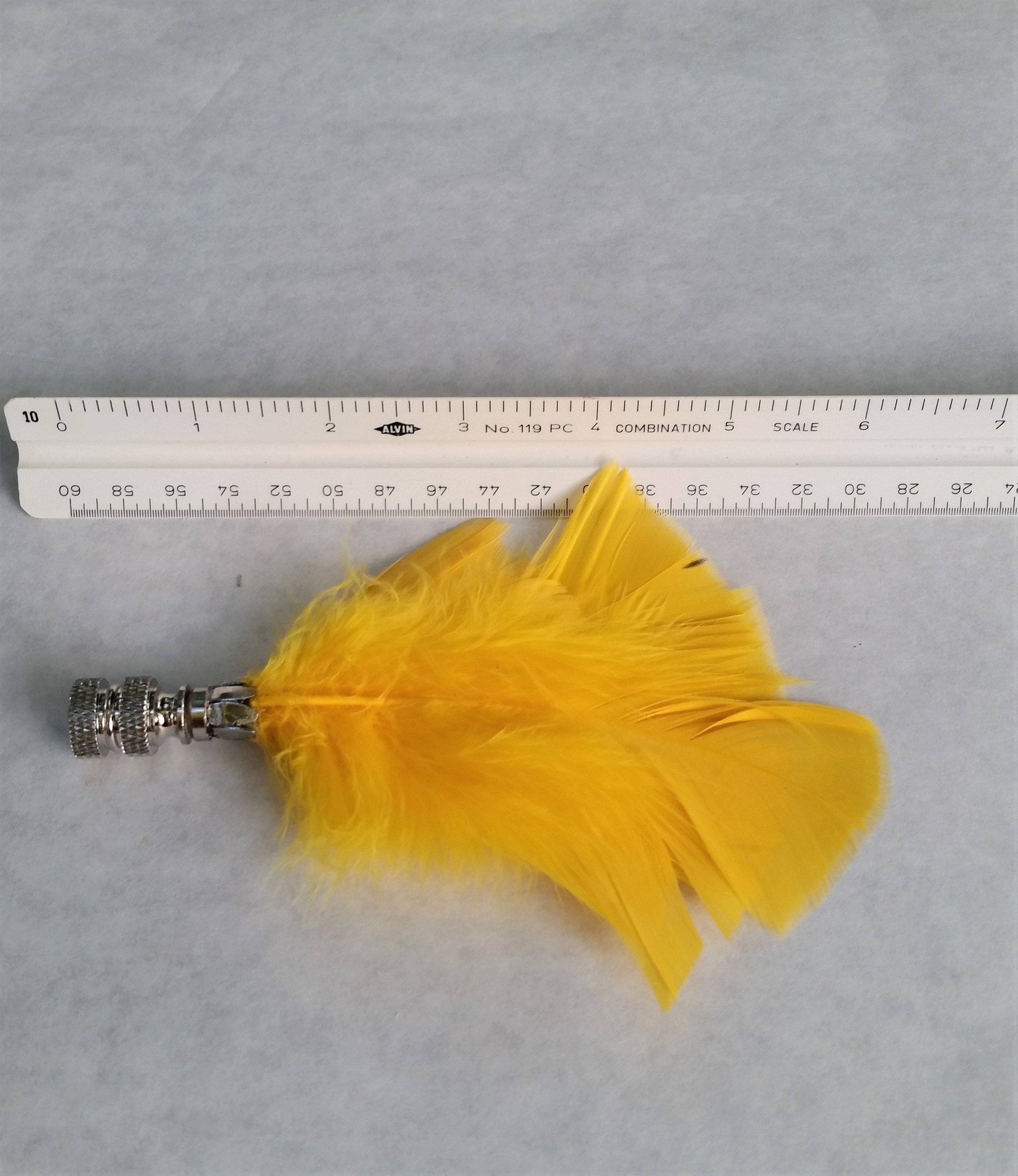 Feather Lamp Finial, Bright Yellow