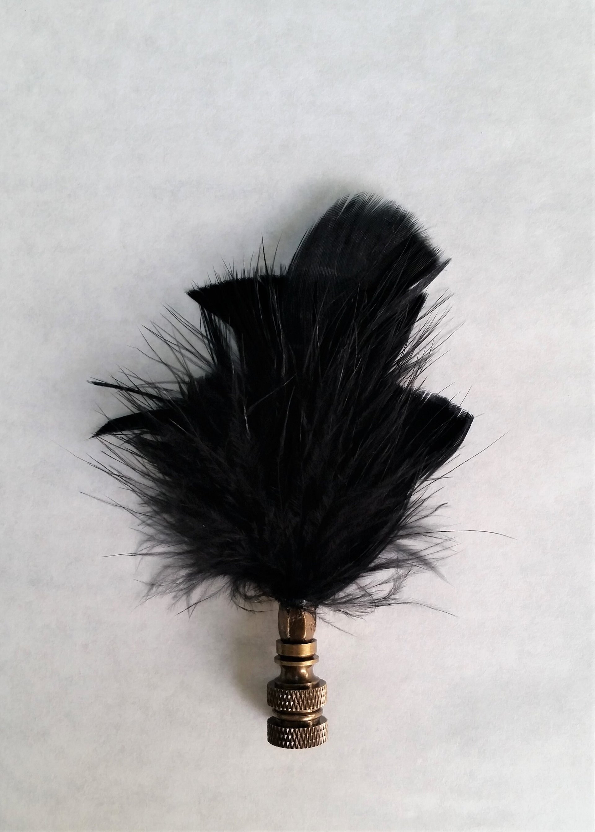 Feather Lamp Finial, Black