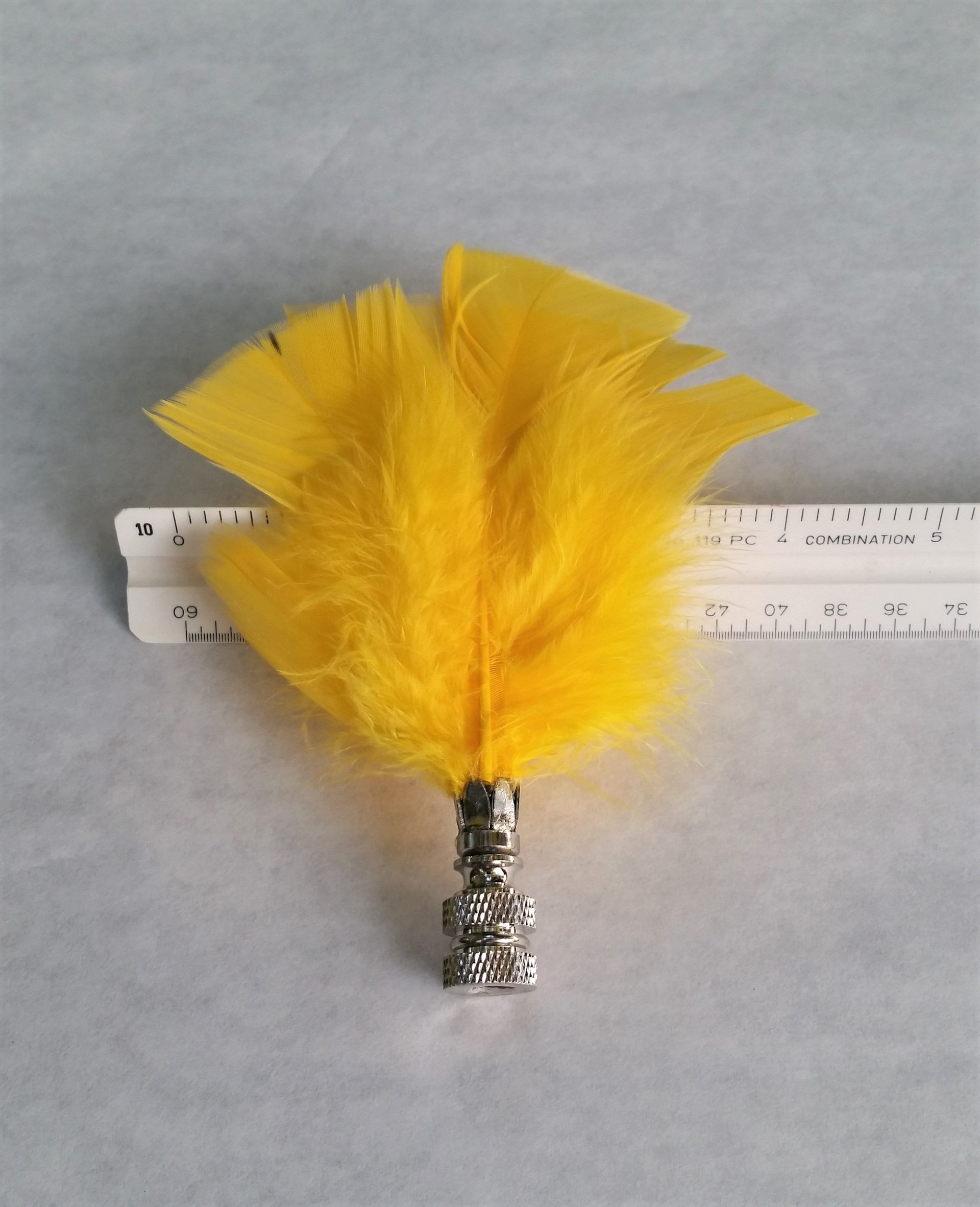 Feather Lamp Finial, Bright Yellow