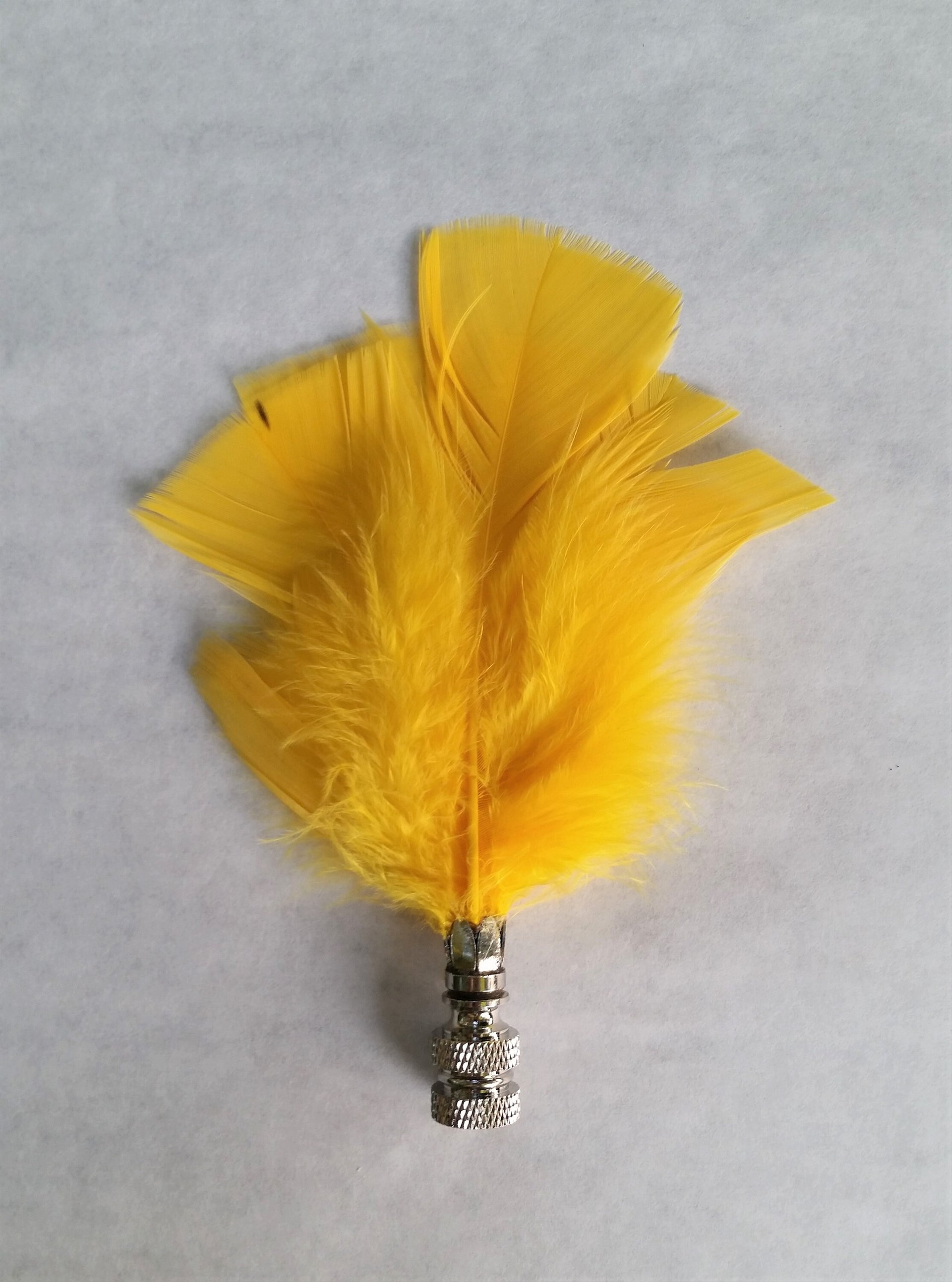 Feather Lamp Finial, Bright Yellow