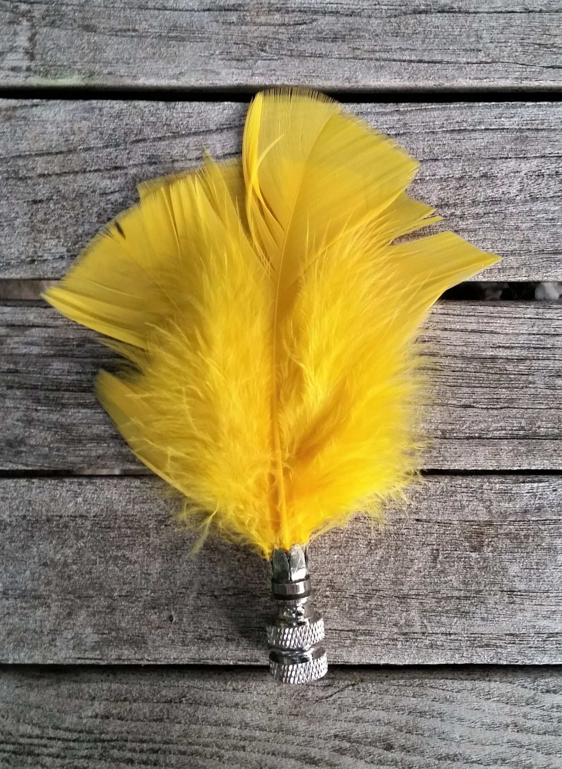 Feather Lamp Finial, Bright Yellow