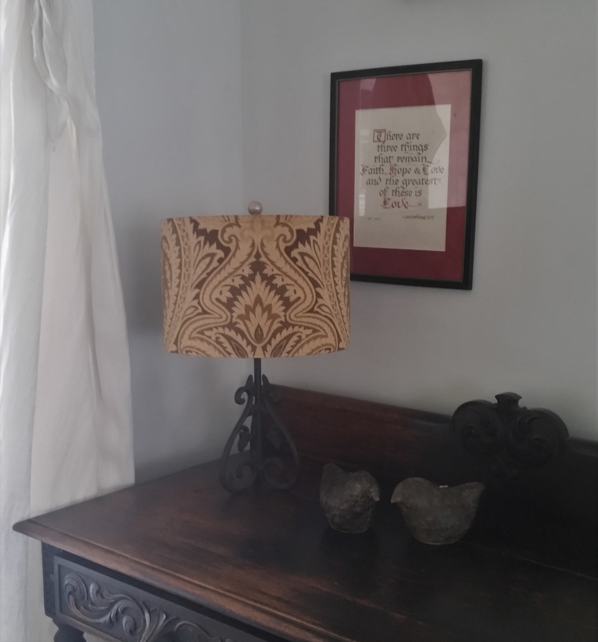 Velvet Drum Lampshade, Brown Paisley Lamp Shade