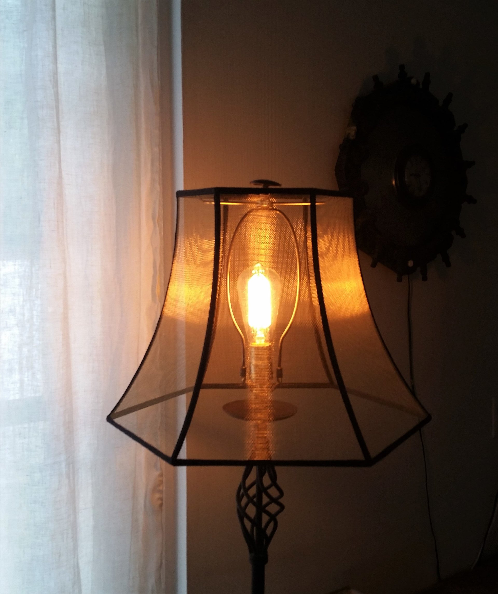 Wire Mesh Lamp Shade, Bronze Screen