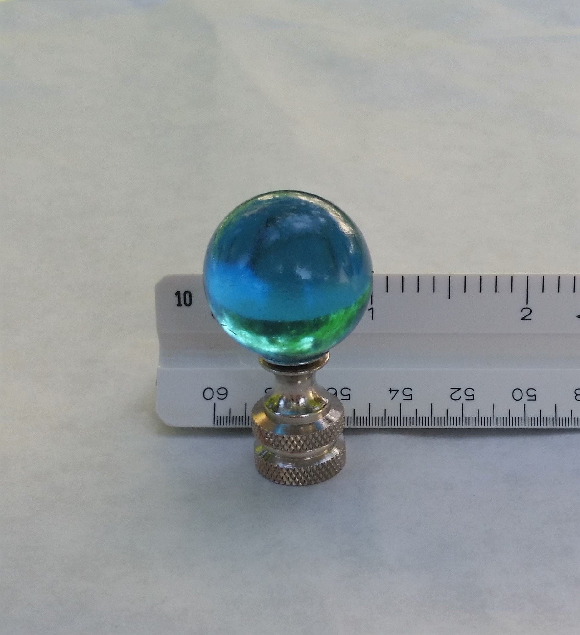 Light Teal Blue Lamp Finial