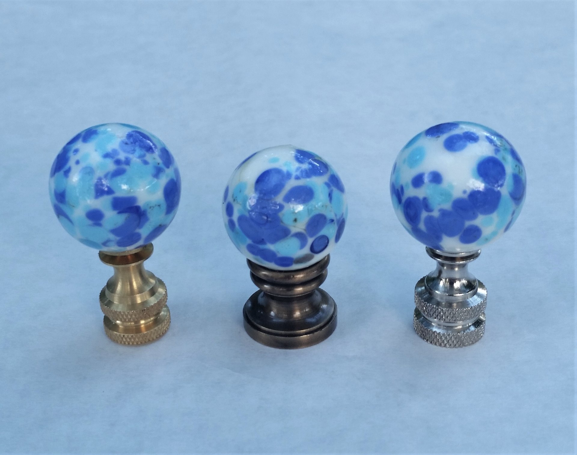 Blue Speckled Lamp Finial