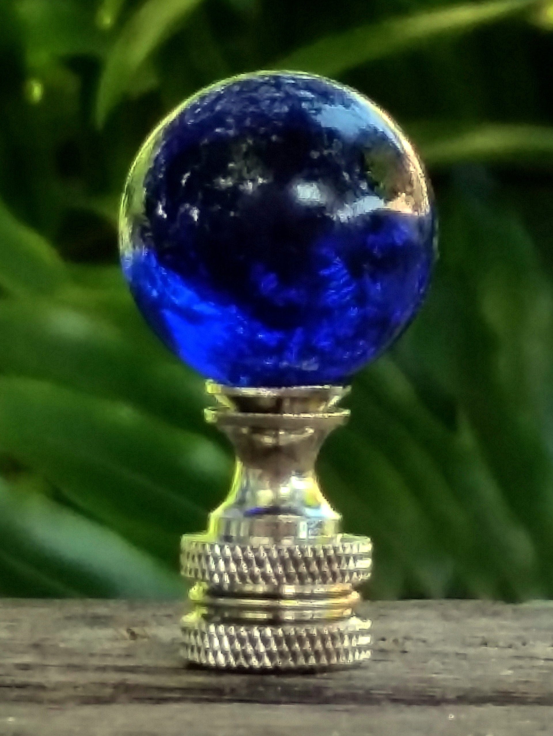 Cobalt Blue Lamp Finial One Inch