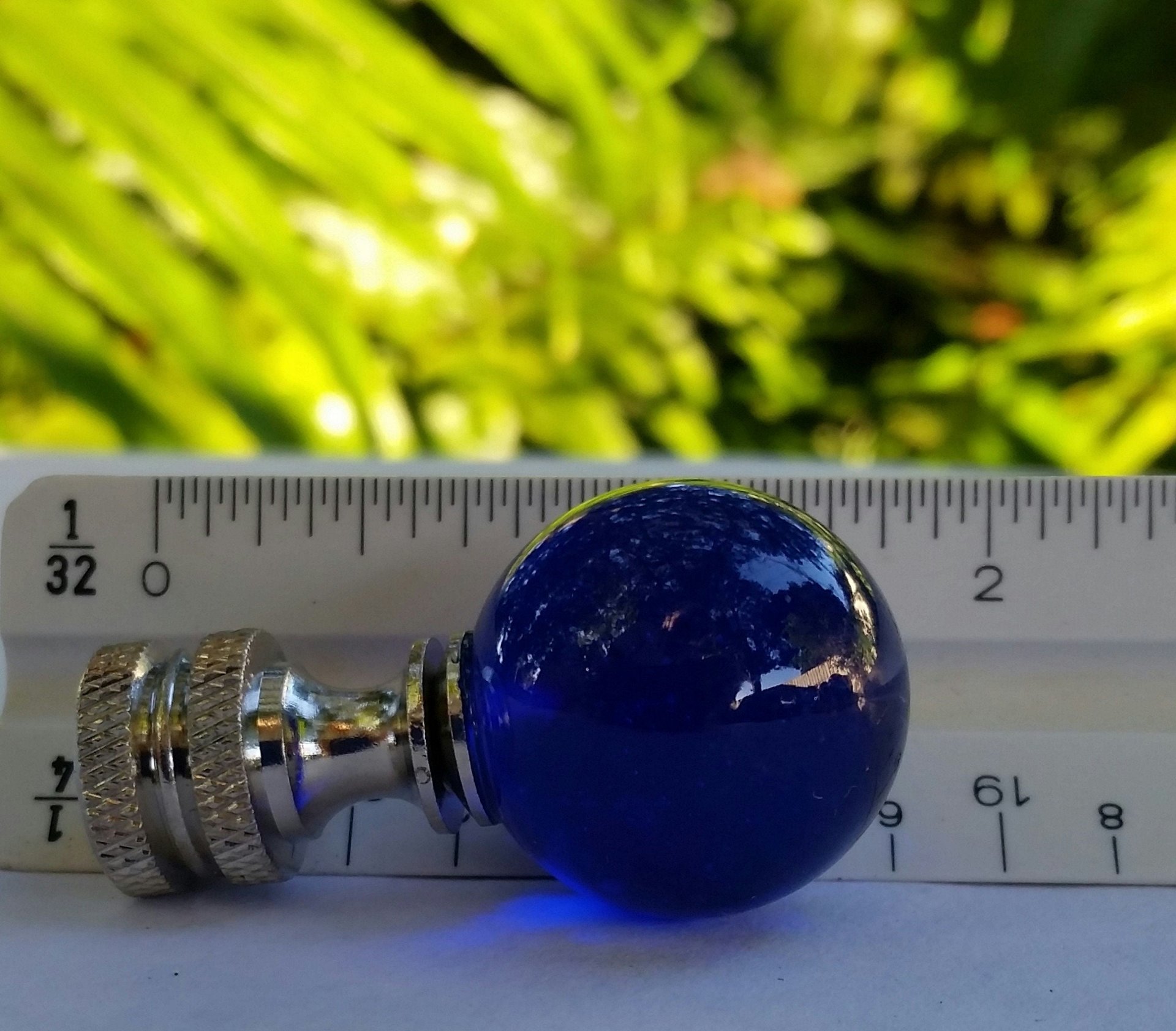 Cobalt Blue Lamp Finial One Inch
