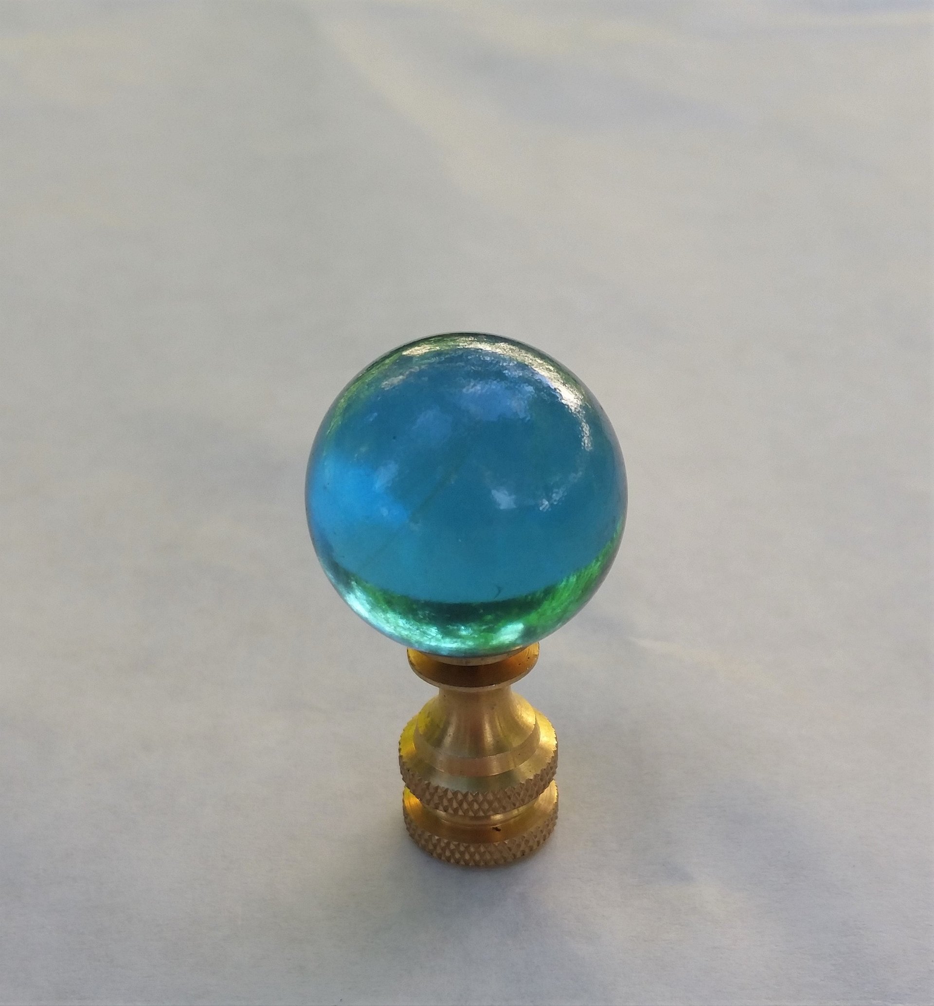 Light Teal Blue Lamp Finial