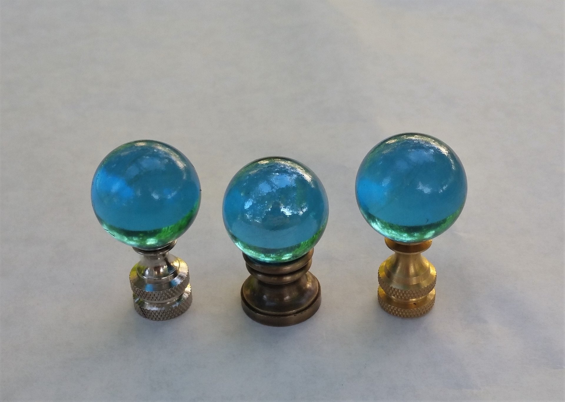 Light Teal Blue Lamp Finial